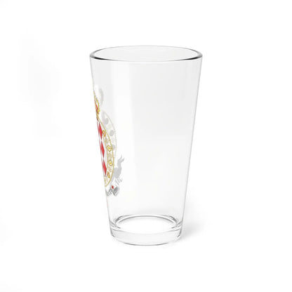 Coat of Arms of Prince Charles III of Monaco Supreme Order of Christ (Monaco) (Coat of Arms) Pint Glass 16oz - Go Mug Yourself