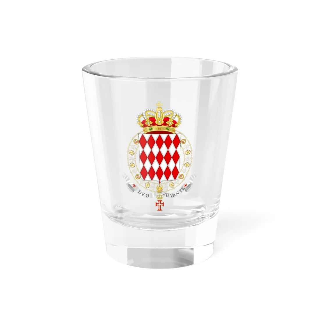 Coat of Arms of Prince Charles III of Monaco Supreme Order of Christ (Monaco) (Coat of Arms) Shot Glass 1.5oz 1.5oz - Go Mug Yourself