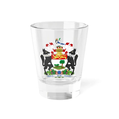 Coat of arms of Prince Edward Island Canada (Canada) (Coat of Arms) Shot Glass 1.5oz 1.5oz - Go Mug Yourself