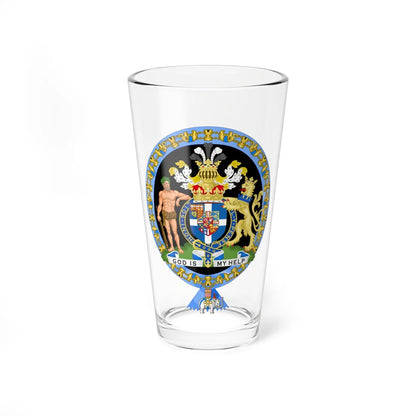 Coat of Arms of Prince Philip Duke of Edinburgh Order of the Elephant Variant (United Kingdom) (Coat of Arms) Pint Glass 16oz 16oz - Go Mug Yourself