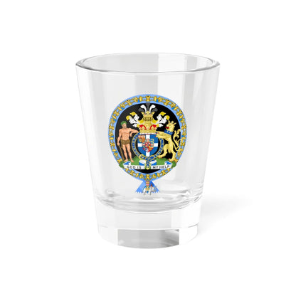 Coat of Arms of Prince Philip Duke of Edinburgh Order of the Elephant Variant (United Kingdom) (Coat of Arms) Shot Glass 1.5oz - Go Mug Yourself