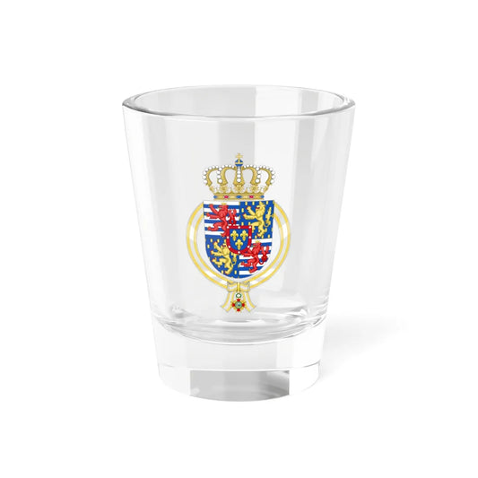 Coat of Arms of Princes Nassau Bourbon Parma of Luxembourg Order of Isabella the Catholic (Luxembourg) (Coat of Arms) Shot Glass 1.5oz 1.5oz - Go Mug Yourself