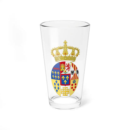 Coat of Arms of Princes of the Two Sicilies c.1840 (Italy) (Coat of Arms) Pint Glass 16oz 16oz - Go Mug Yourself
