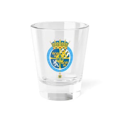 Coat of arms of Princess Lilian Duchess of Halland (Sweden) (Coat of Arms) Shot Glass 1.5oz 1.5oz - Go Mug Yourself