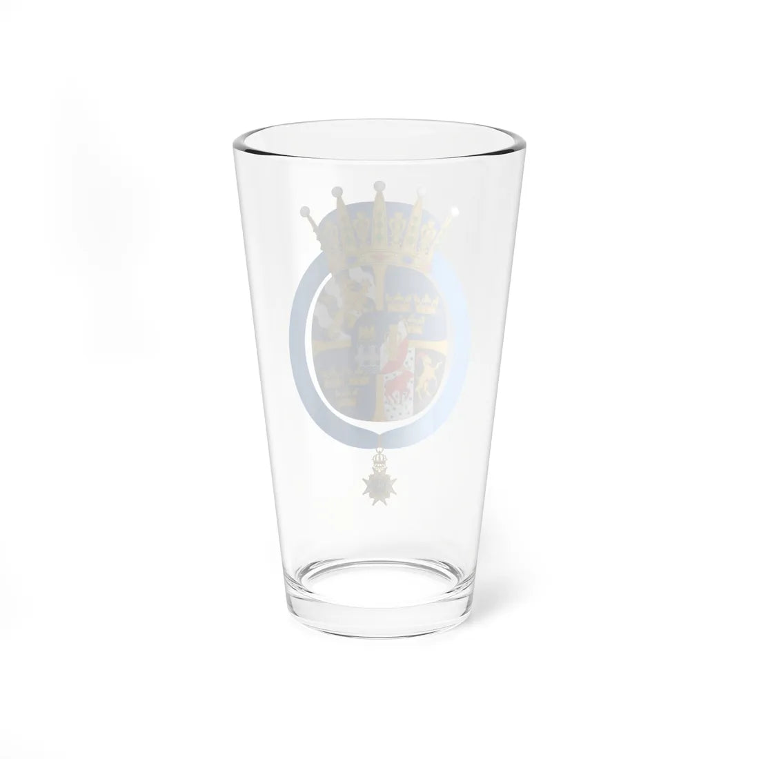 Coat of arms of Princess Madeleine Duchess of Hälsingland and Gästrikland (Sweden) (Coat of Arms) Pint Glass 16oz - Go Mug Yourself