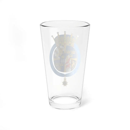 Coat of arms of Princess Madeleine Duchess of Hälsingland and Gästrikland (Sweden) (Coat of Arms) Pint Glass 16oz - Go Mug Yourself
