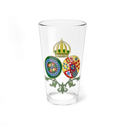Coat of arms of Princess Maria de la Esperanza of Bourbon-Two Sicilies (Italy) (Coat of Arms) Pint Glass 16oz 16oz - Go Mug Yourself