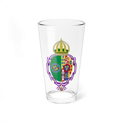 Coat of Arms of Princess Maria de la Esperanza of Bourbon-Two Sicilies Order of Maria Luisa (Brazil) (Coat of Arms) Pint Glass 16oz 16oz - Go Mug Yourself