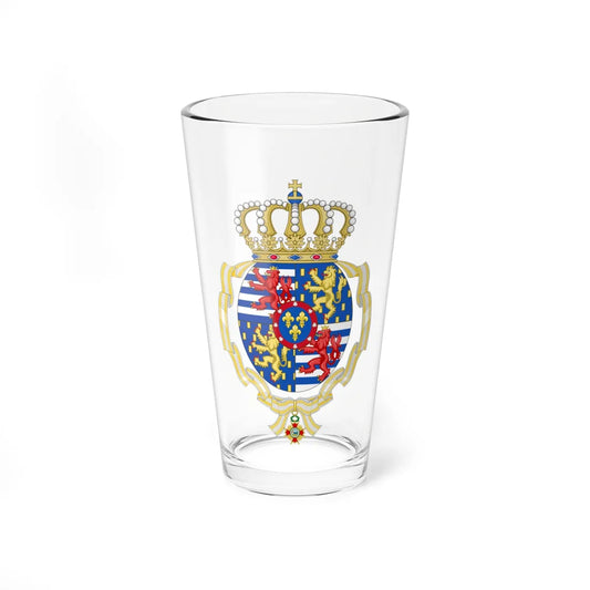 Coat of Arms of Princess Marie Astrid of Luxembourg Order of Isabella the Catholic (Luxembourg) (Coat of Arms) Pint Glass 16oz 16oz - Go Mug Yourself