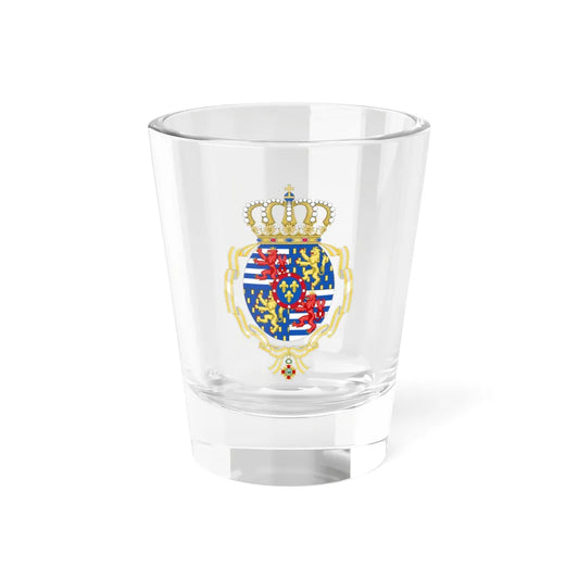 Coat of Arms of Princess Marie Astrid of Luxembourg Order of Isabella the Catholic (Luxembourg) (Coat of Arms) Shot Glass 1.5oz 1.5oz - Go Mug Yourself
