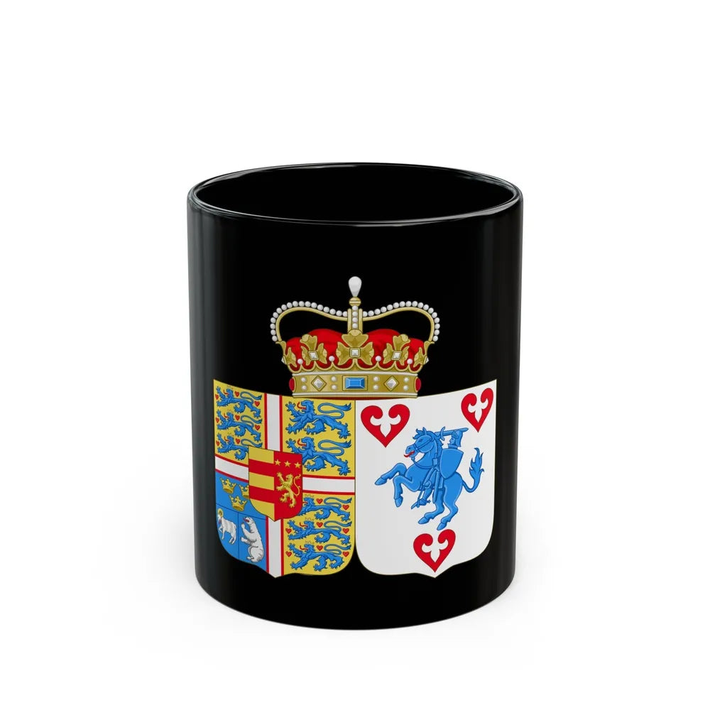 Coat of arms of Princess Marie of Denmark - Black Coffee Mug-11oz-Go Mug Yourself