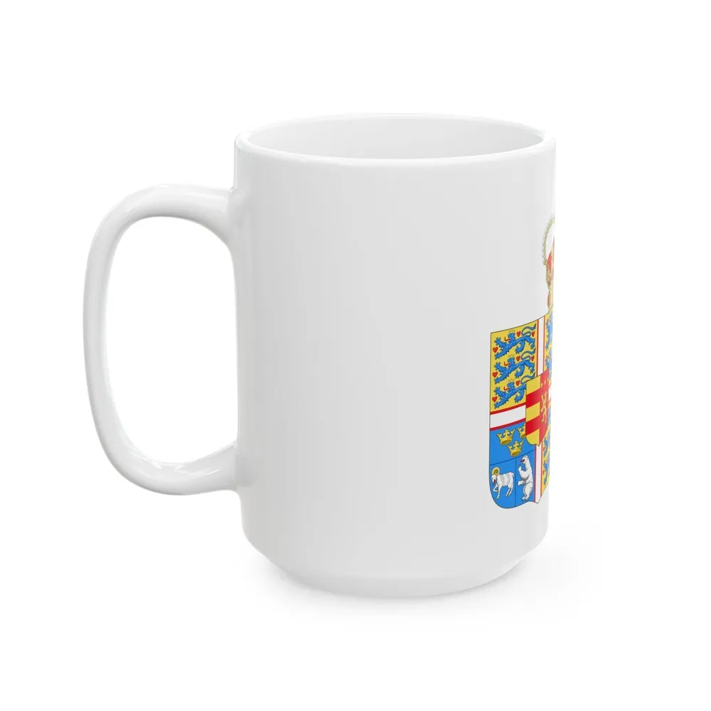 Coat of arms of Princess Marie of Denmark - White Coffee Mug-Go Mug Yourself