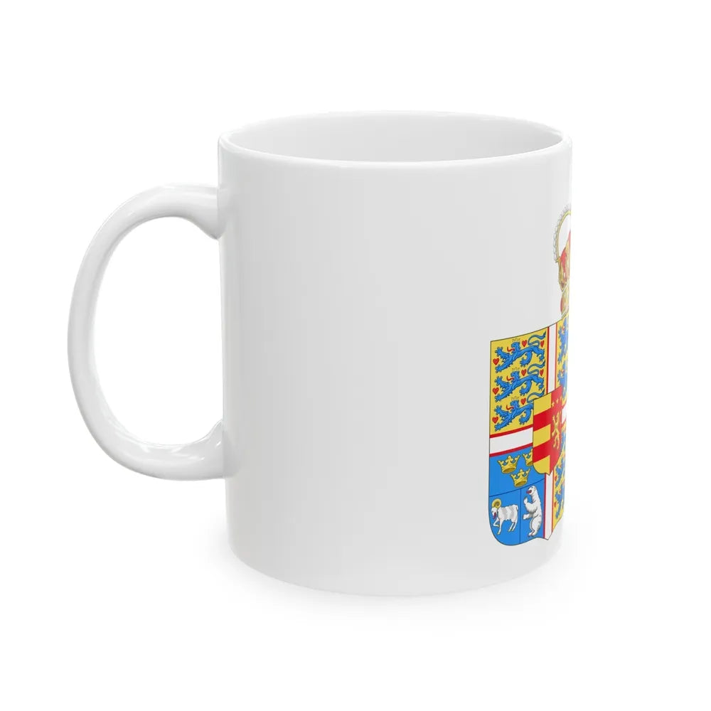 Coat of arms of Princess Marie of Denmark - White Coffee Mug-Go Mug Yourself