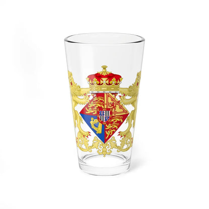 Coat of Arms of Princess Victoria Eugenie of Battenberg 1906 (Spain) (Coat of Arms) Pint Glass 16oz 16oz - Go Mug Yourself