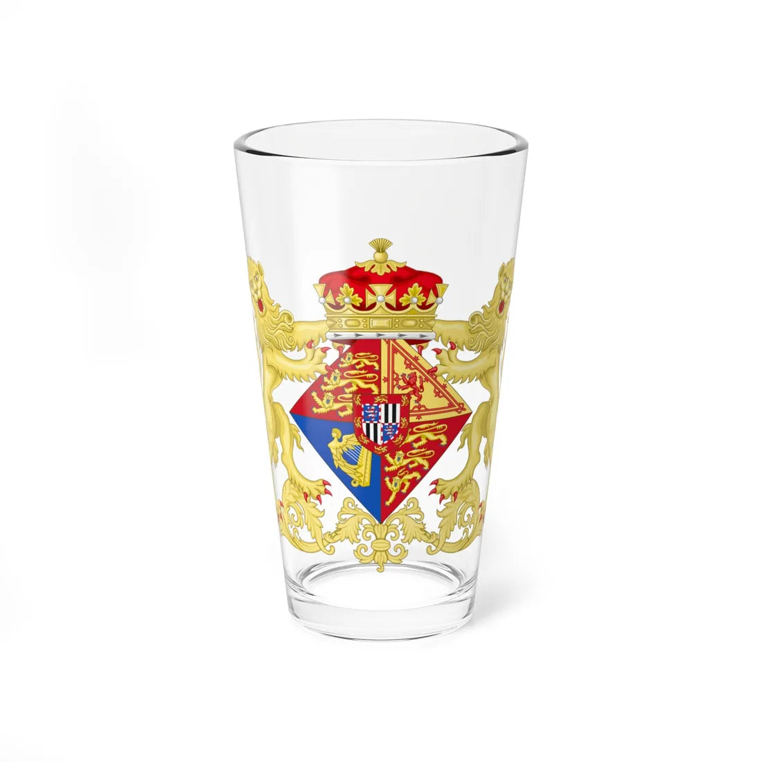 Coat of Arms of Princess Victoria Eugenie of Battenberg 1906 (United Kingdom) (Coat of Arms) Pint Glass 16oz 16oz - Go Mug Yourself