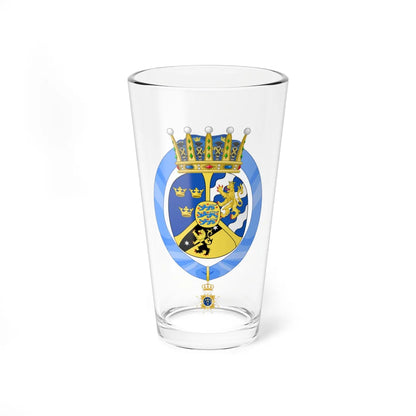 Coat of arms of Princesse Ingeborg Duchesse de Västergötland (Denmark) (Coat of Arms) Pint Glass 16oz 16oz - Go Mug Yourself