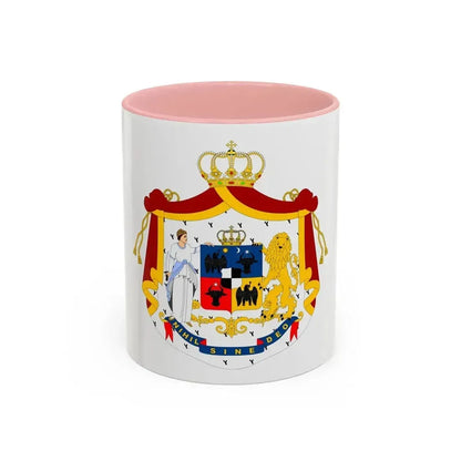 Coat of arms of Principality of Romania (1867-1872) - Accent Coffee Mug 11oz Pink - Go Mug Yourself