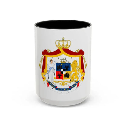 Coat of arms of Principality of Romania (1867-1872) - Accent Coffee Mug 15oz Black - Go Mug Yourself