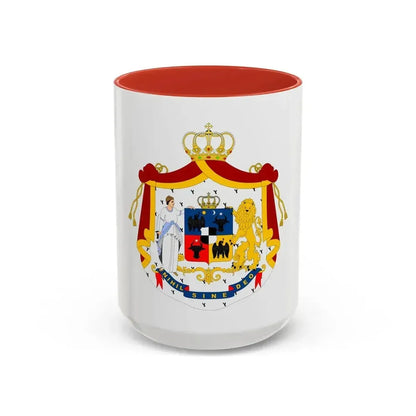Coat of arms of Principality of Romania (1867-1872) - Accent Coffee Mug 15oz Red - Go Mug Yourself