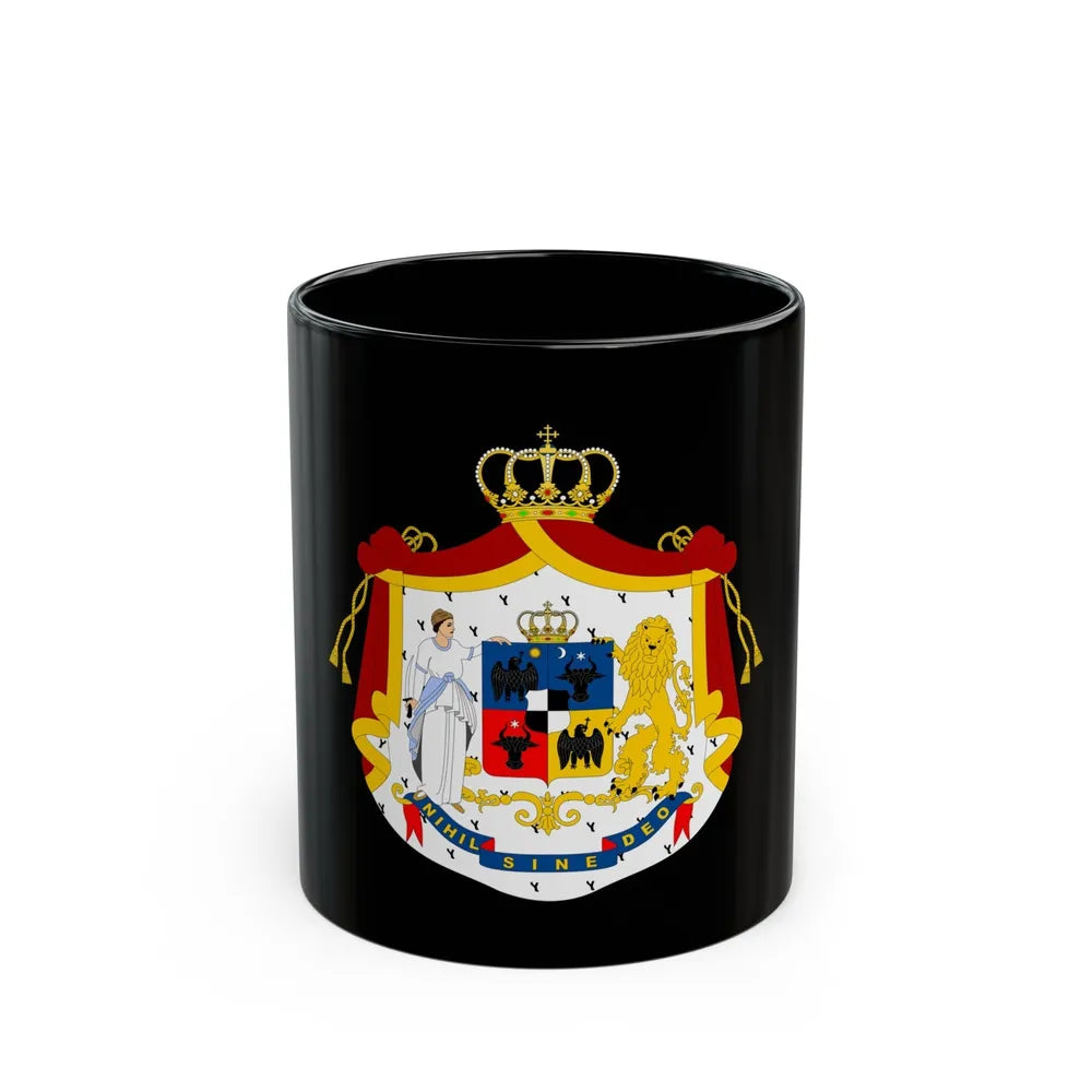 Coat of arms of Principality of Romania (1867-1872) - Black Coffee Mug-11oz-Go Mug Yourself