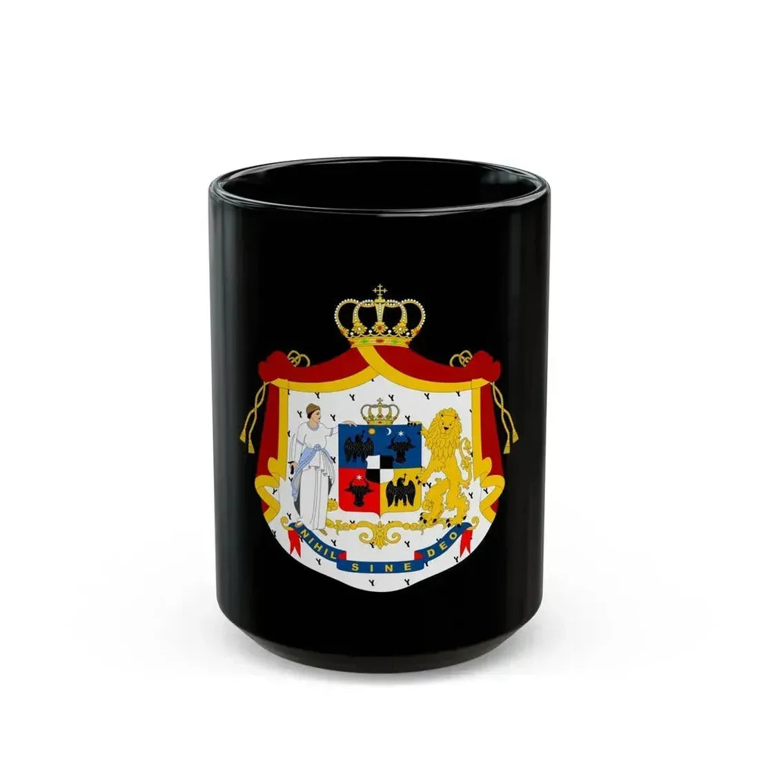 Coat of arms of Principality of Romania (1867-1872) - Black Coffee Mug 15oz - Go Mug Yourself