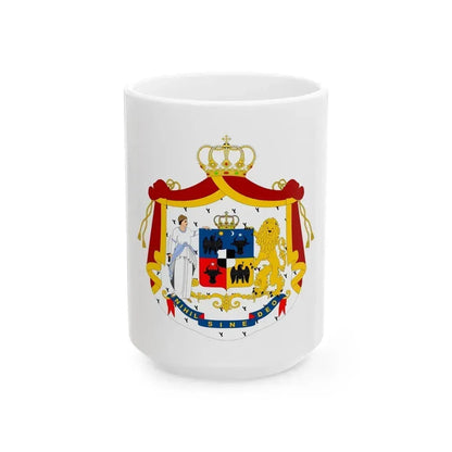 Coat of arms of Principality of Romania (1867-1872) - White Coffee Mug 15oz - Go Mug Yourself