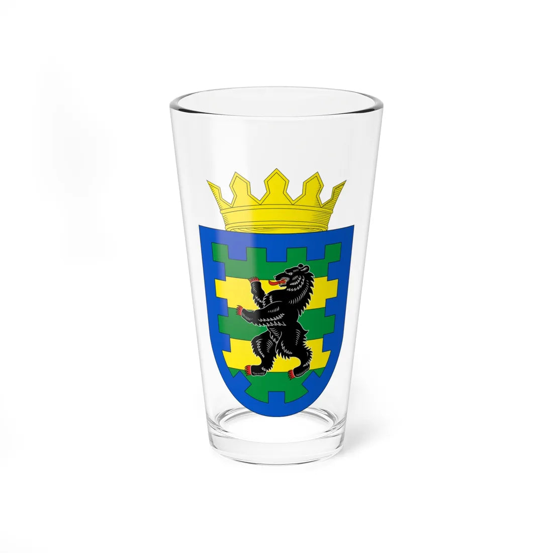 Coat of Arms of Prionezhsky District (Russia) (Coat of Arms) Pint Glass 16oz 16oz - Go Mug Yourself
