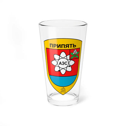Coat of Arms of Pripyat (Ukraine) (Coat of Arms) Pint Glass 16oz 16oz - Go Mug Yourself