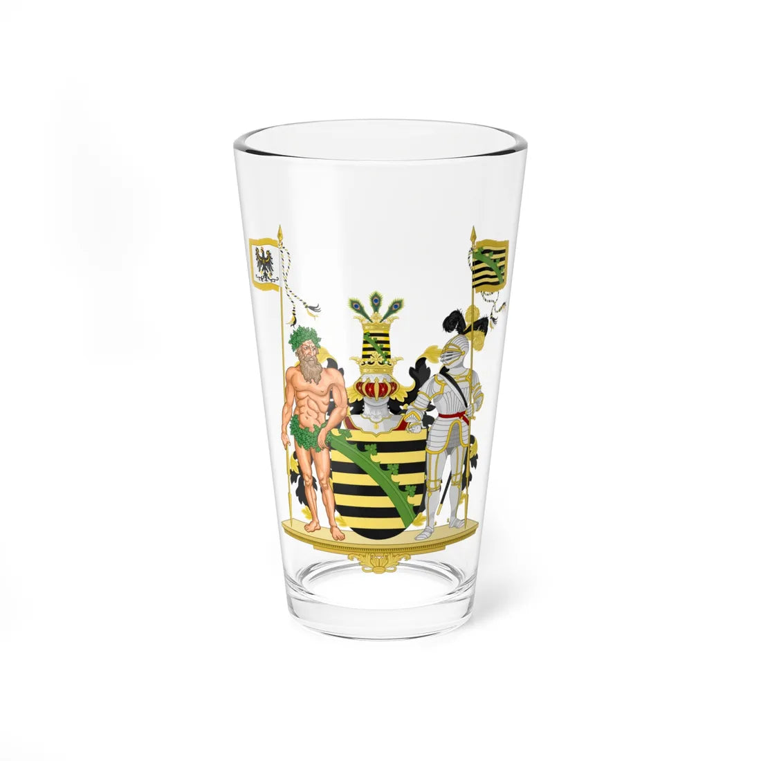 Coat of Arms of Province of Saxony (Germany) (Coat of Arms) Pint Glass 16oz 16oz - Go Mug Yourself