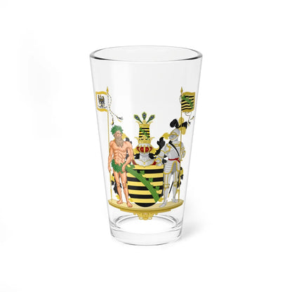 Coat of Arms of Province of Saxony (Germany) (Coat of Arms) Pint Glass 16oz 16oz - Go Mug Yourself