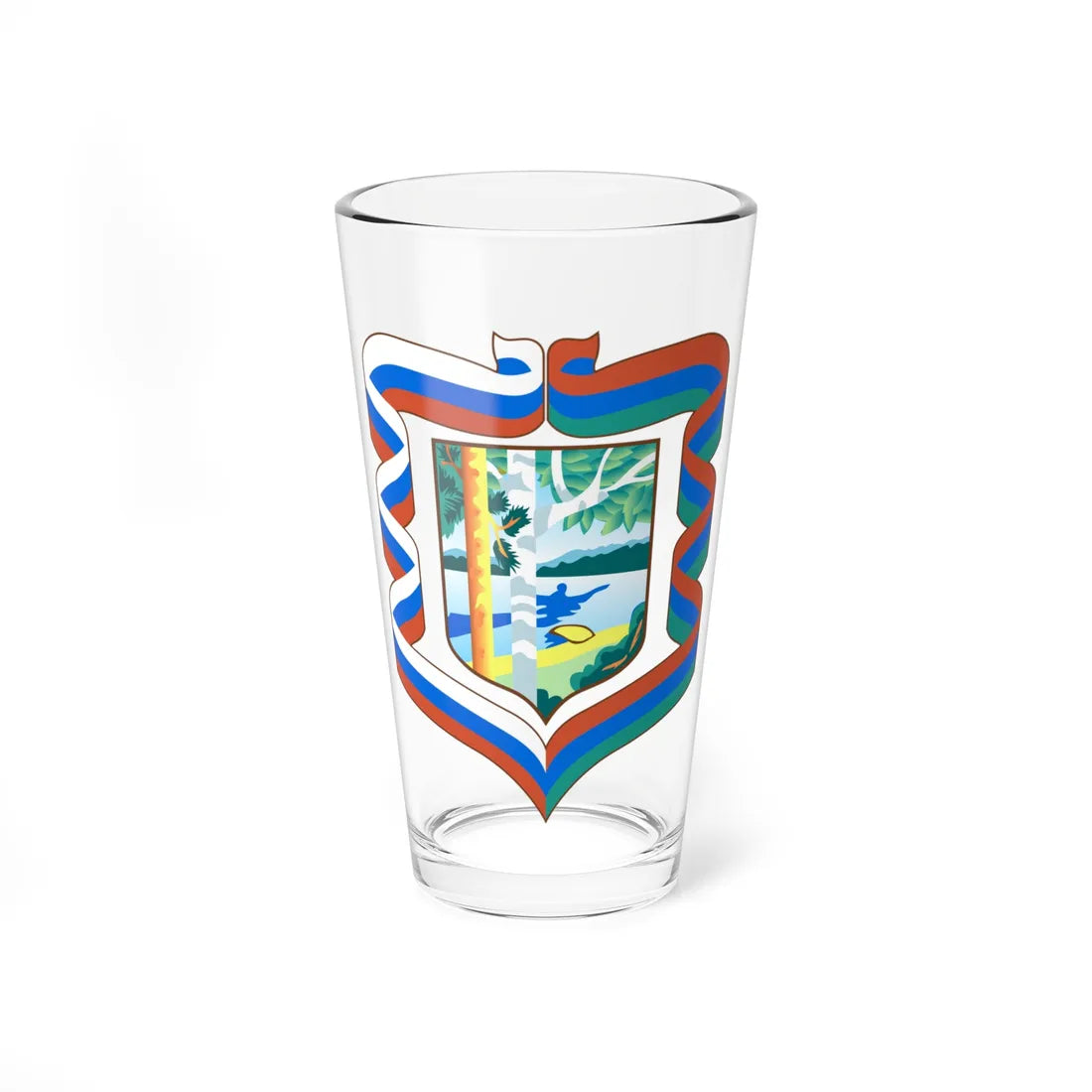 Coat of Arms of Pryazhinsky District (Russia) (Coat of Arms) Pint Glass 16oz 16oz - Go Mug Yourself