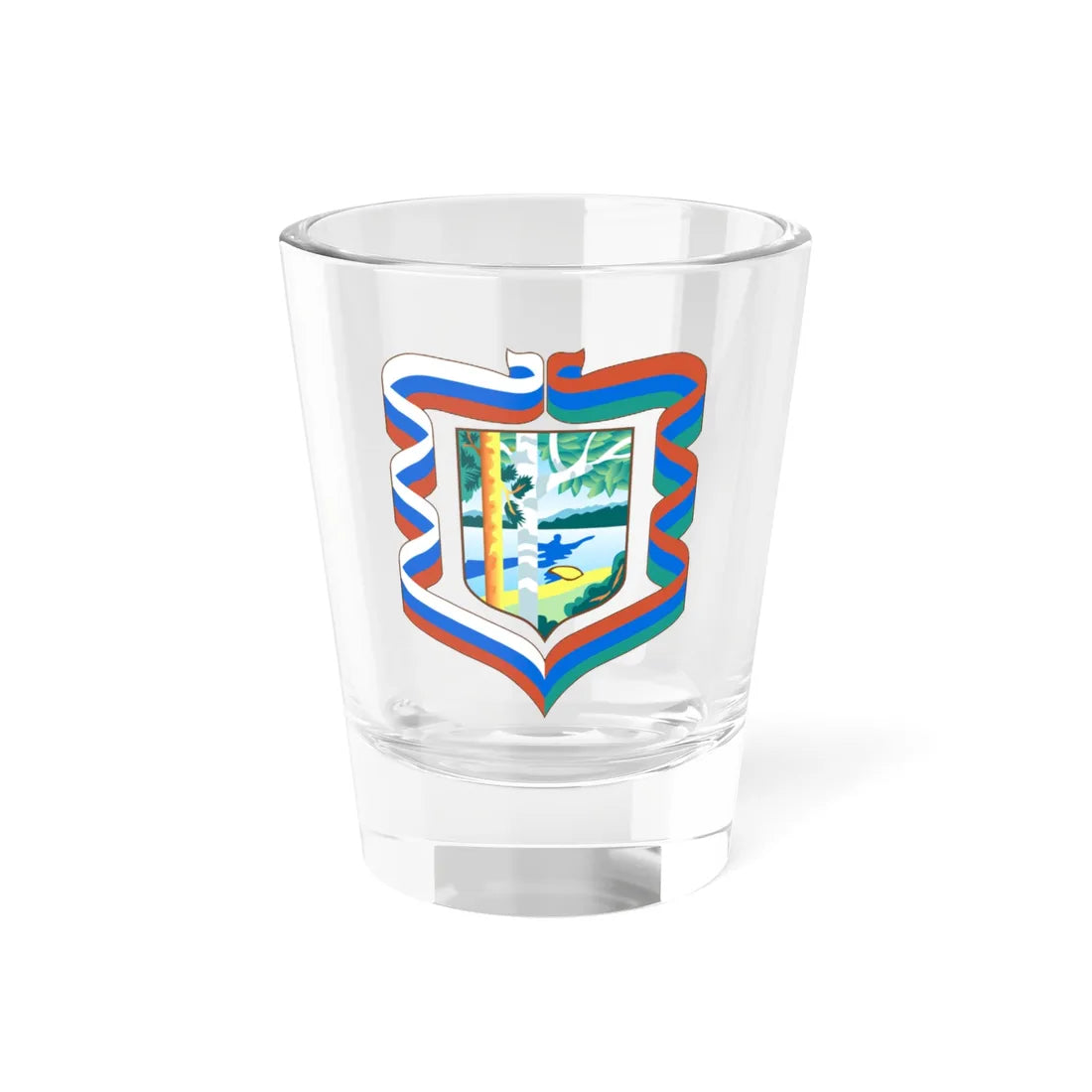Coat of Arms of Pryazhinsky District (Russia) (Coat of Arms) Shot Glass 1.5oz 1.5oz - Go Mug Yourself