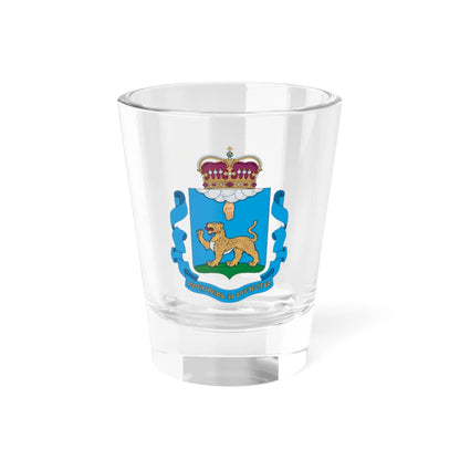 Coat of arms of Pskov Oblast Latest version (Russia) (Coat of Arms) Shot Glass 1.5oz 1.5oz - Go Mug Yourself