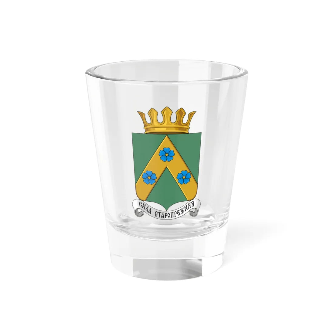 Coat of Arms of Pudozhsky District (Russia) (Coat of Arms) Shot Glass 1.5oz 1.5oz - Go Mug Yourself