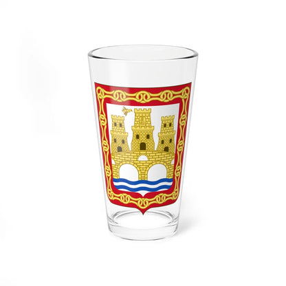 Coat of Arms of Puente La Reina (Spain) (Coat of Arms) Pint Glass 16oz 16oz - Go Mug Yourself