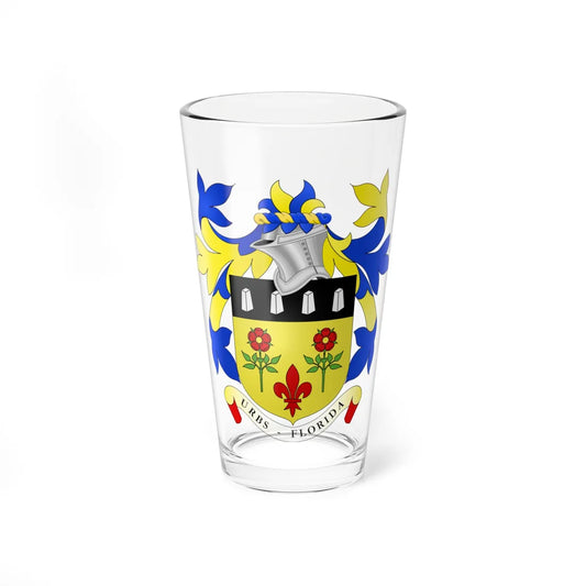 Coat of arms of Quatre-Bornes (Mauritius) (Coat of Arms) Pint Glass 16oz 16oz - Go Mug Yourself