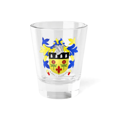Coat of arms of Quatre-Bornes (Mauritius) (Coat of Arms) Shot Glass 1.5oz 1.5oz - Go Mug Yourself