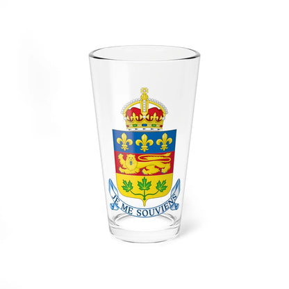 Coat of arms of Quebec (Canada) (Coat of Arms) Pint Glass 16oz 16oz - Go Mug Yourself