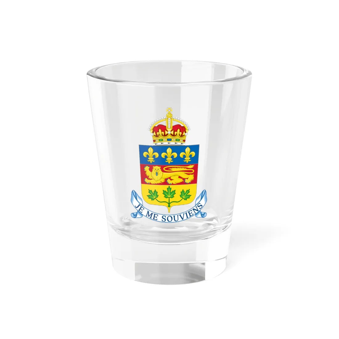 Coat of arms of Quebec (Canada) (Coat of Arms) Shot Glass 1.5oz 1.5oz - Go Mug Yourself
