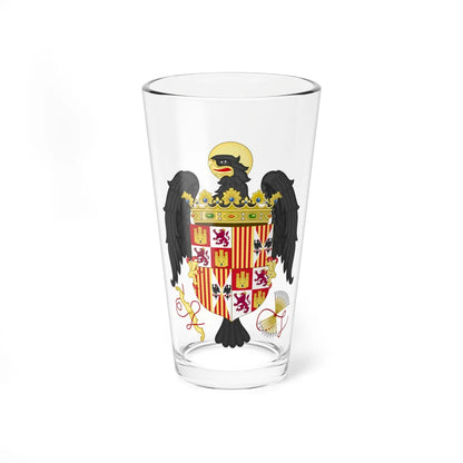Coat of Arms of Queen Isabella of Castile 1474-1492 (Spain) (Coat of Arms) Pint Glass 16oz 16oz - Go Mug Yourself