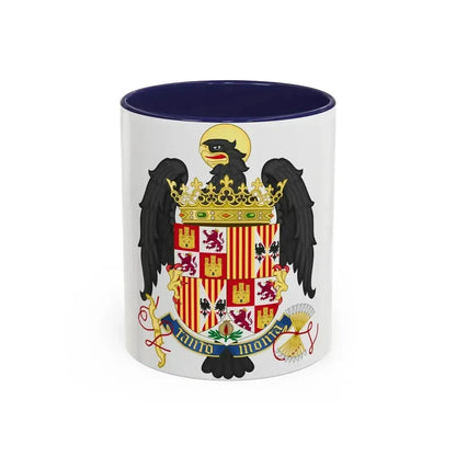 Coat of Arms of Queen Isabella of Castile (1492-1504) - Accent Coffee Mug 11oz Navy - Go Mug Yourself