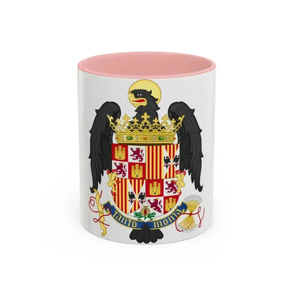 Coat of Arms of Queen Isabella of Castile (1492-1504) - Accent Coffee Mug 11oz Pink - Go Mug Yourself