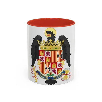 Coat of Arms of Queen Isabella of Castile (1492-1504) - Accent Coffee Mug 11oz Red - Go Mug Yourself