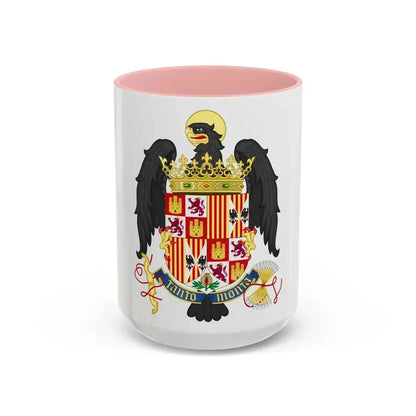 Coat of Arms of Queen Isabella of Castile (1492-1504) - Accent Coffee Mug 15oz Pink - Go Mug Yourself