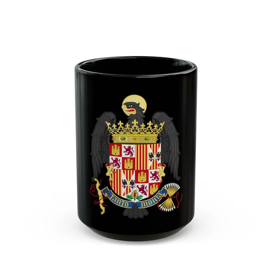 Coat of Arms of Queen Isabella of Castile (1492-1504) - Black Coffee Mug-15oz-Go Mug Yourself