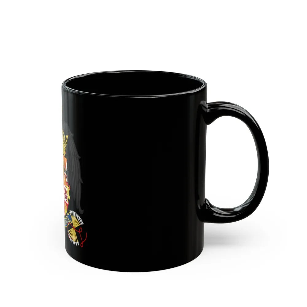 Coat of Arms of Queen Isabella of Castile (1492-1504) - Black Coffee Mug-Go Mug Yourself