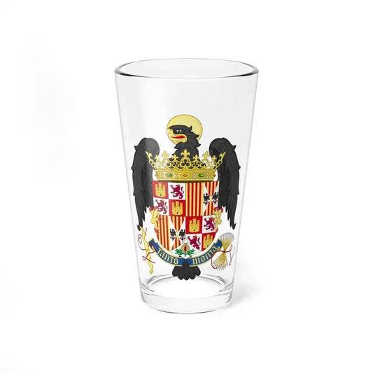 Coat of Arms of Queen Isabella of Castile (1492-1504) - Pint Glass 16oz 16oz - Go Mug Yourself