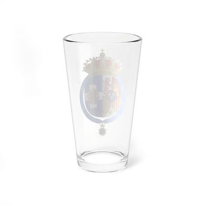 Coat of arms of Queen Sofia of Spain Order of Seraphim (Sweden) (Coat of Arms) Pint Glass 16oz - Go Mug Yourself