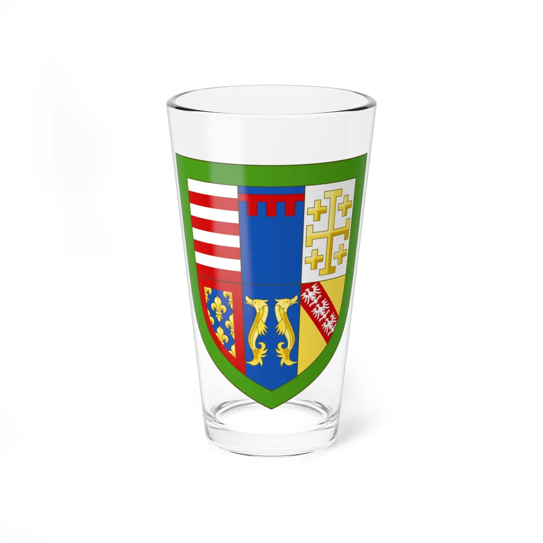 Coat of Arms of Queens College Cambridge (England) (Coat of Arms) Pint Glass 16oz 16oz - Go Mug Yourself