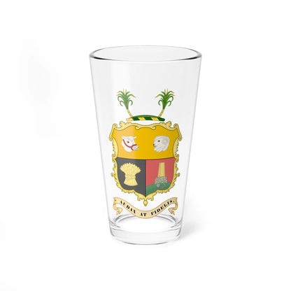Coat of arms of Queensland 1893 (Australia) (Coat of Arms) Pint Glass 16oz 16oz - Go Mug Yourself